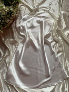 Satin White Slip Dress