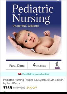 Pediatric Nursing Book (As per INC syllabus)
