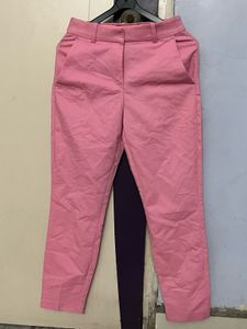 H&amp;M Branded Pink Straight Leg Pants