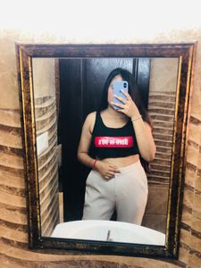 Women Black Crop Top
