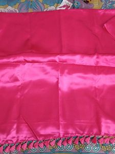 Pink Satin Saree