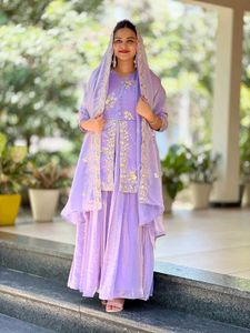 Partywear Gown With Shawl