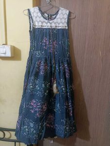 Grey Multicolour Flare Frock