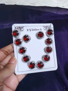 Ruby Red Jewellery Set