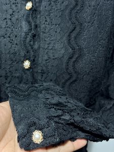 Elegant Black Lace Top
