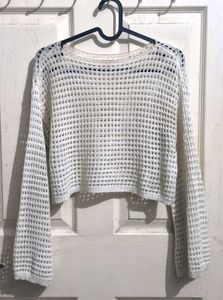 White Crochet top