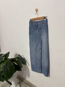 Denim Wrap Style Skirt