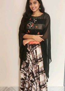 Stylish Black Poncho Style Top