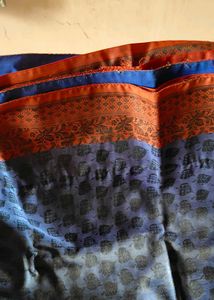 Elegant Blue Patterned Saree
