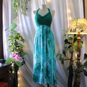 Beaded Crochet halter dress
