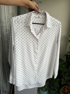 Uniqlo Polka Dot Button Down Shirt