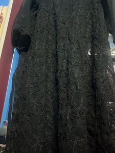 Black Embroidered Kurta