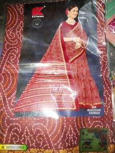 Bandhani Print Pure Cotton Saree