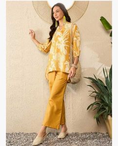 Stylish Leaf Print Co-ord Set