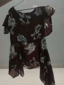 Floral Print Flowy Top