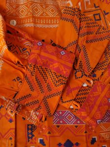 orange long shirt