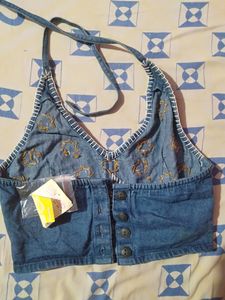 Denim Corset Top