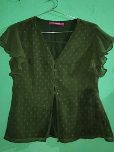 Chic Olive Green Top