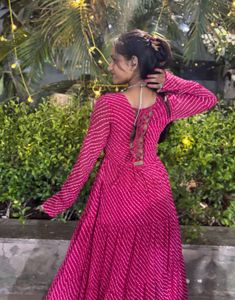 Pink Embroidered Ethnic Gown