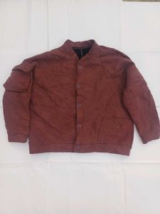 🔥Burgundy Quilted Button Jacket
