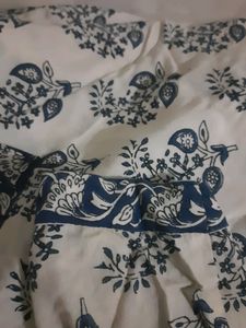 Printed White  Short Kurti
