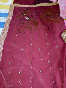 Maroon Saree