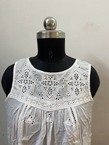 White Sleeveless Top