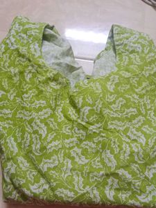 Green Patterned Kurti