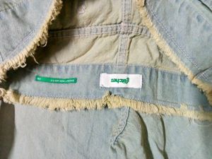 Distressed Wide-Leg Denim Jeans