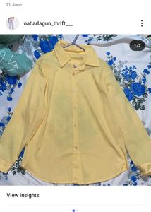Lemon Yellow 🟡💛 Shirt Available Pair With Jeans
