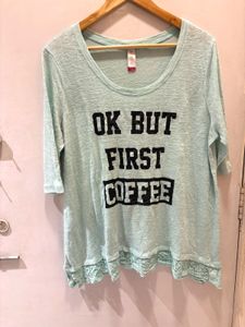 Cute Over Size Graphic Top