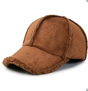 Suede Faux Patchwork Baseball Cap