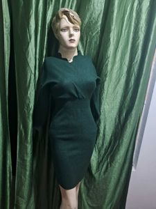 Elegant Green Sweater Dress