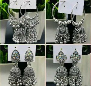 Combo Set Of 4 Silver Jhumkas 💗✨