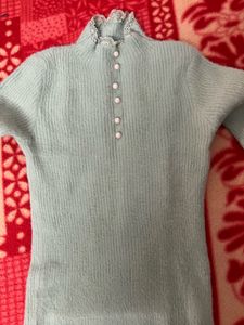 Pastel Pearl Button Sweater