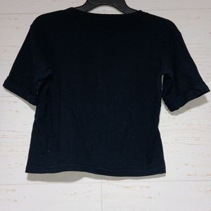 Dark Blue Crop Tshirt