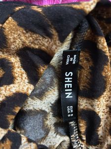 SHEIN Leopard Print Fitted Top