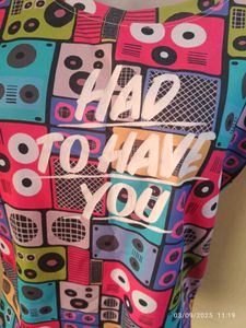 Large size Funky Graphic Print Tee