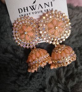 Lite Peach Jhumka