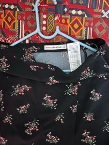 Floral Print Midi Skirt