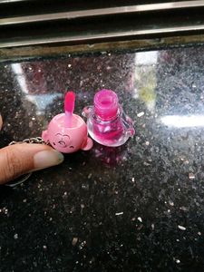 Cute Pink Teddy Bear Keychain