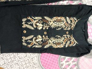 Embroidered Black Suit Set