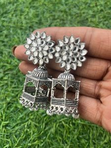 Garba special Oxidized Silver Jewelry Set