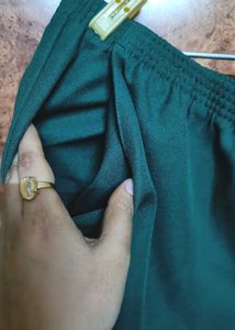 Plus Size Bottle Green Colour pants with pockets
