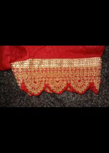 A Beautiful  Saree With Heavy Work X Stiched Blous
