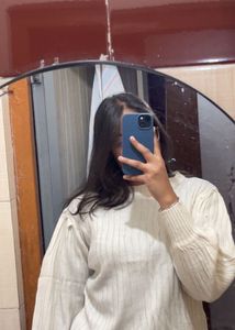 Elegant Cream Knit Sweater