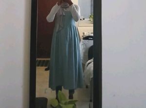 Blue Pinafore Dress