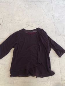 Elegant Purple Layered Top