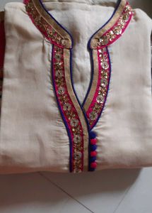 Pink And Beige Coloured Dress