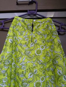 Green Floral Kurti Pant